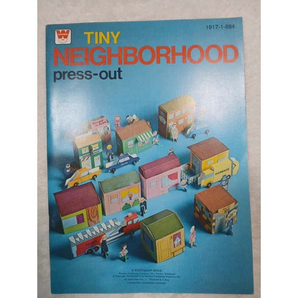 VTG 1976 Whitman Tiny‎ Neighborhood Press-Out Book #1917 Unused Punch Out Set